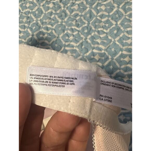 B.TEMPTED CIAO BELLA BALCONY CREAM/PINK UNDERWIRED BRA 32DD - Picture 4 of 6